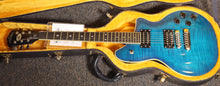 Load image into Gallery viewer, Washburn Custom Shop USA CT5 Centurion electric guitar with case used 1999 - Blue Flame Top
