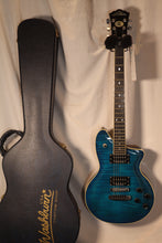 Load image into Gallery viewer, Washburn Custom Shop USA CT5 Centurion electric guitar with case used 1999 - Blue Flame Top

