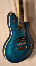 Load image into Gallery viewer, Washburn Custom Shop USA CT5 Centurion electric guitar with case used 1999 - Blue Flame Top
