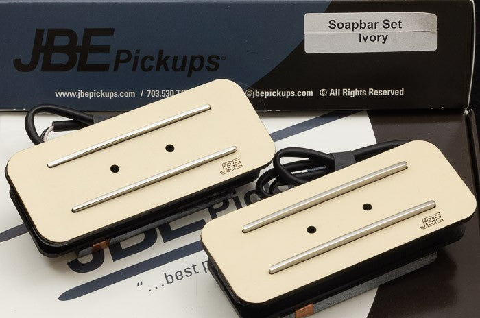 Joe Barden Engineering (JBE Pickups) P90 Soapbar Pickup Set Ivory