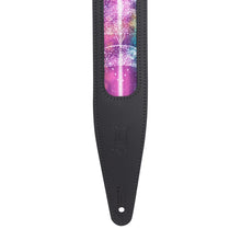 Load image into Gallery viewer, Levy&#39;s MG317Z-BLK 2.5″ Black Garment Leather Guitar Strap with Cosmic Print Window Cut Out
