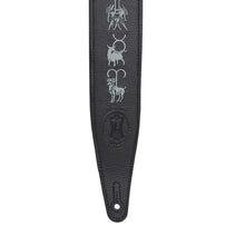 Load image into Gallery viewer, Levy&#39;s MG317ZE-BLK 2.5″ Black Garment Leather Guitar Strap
