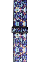 Load image into Gallery viewer, Levy&#39;s MP3SG-001 3″ Wide Polypropylene Guitar Strap With Stained Glass Design In Blue Mirage
