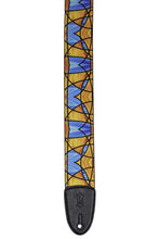 Load image into Gallery viewer, Levy&#39;s MP3SG-002 3″ Wide Polypropylene Guitar Strap With Stained Glass Design In Orange and Blue
