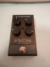 Load image into Gallery viewer, TC Electronic Fangs Metal Distortion guitar effect pedal used
