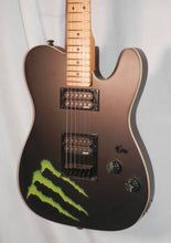 Load image into Gallery viewer, Schecter Diamond Series Tele Monster Energy Satin Black electric guitar used
