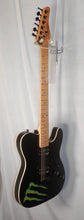 Load image into Gallery viewer, Schecter Diamond Series Tele Monster Energy Satin Black electric guitar used
