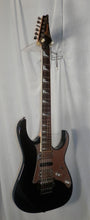 Load image into Gallery viewer, Ibanez RG350EXZ Black/Silver 24-fret locking tremolo electric guitar w/ case + Dimarzio humbuckers
