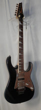 Load image into Gallery viewer, Ibanez RG350EXZ Black/Silver 24-fret locking tremolo electric guitar w/ case + Dimarzio humbuckers
