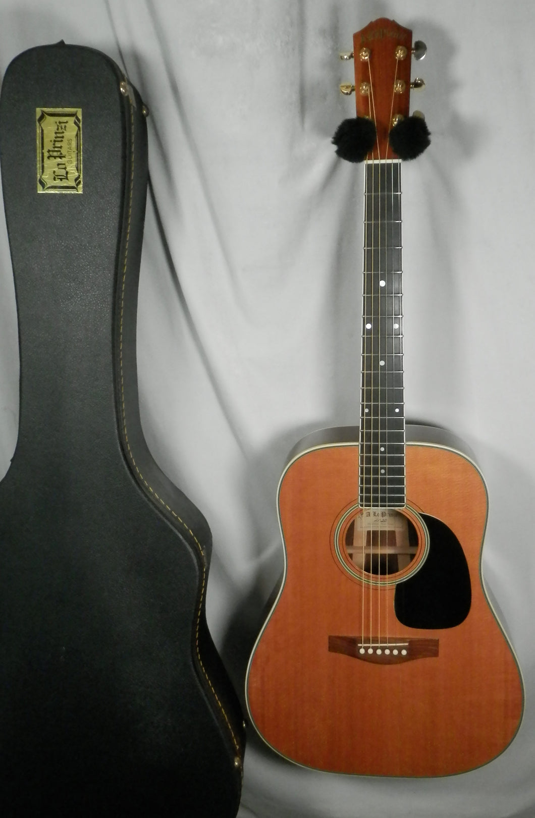 A LoPrinzi LR-20 Dreadnought Acoustic Guitar with case used