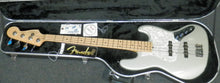 Load image into Gallery viewer, Fender American Standard Jazz Bass Inca Silver with case used 1998 Made in USA
