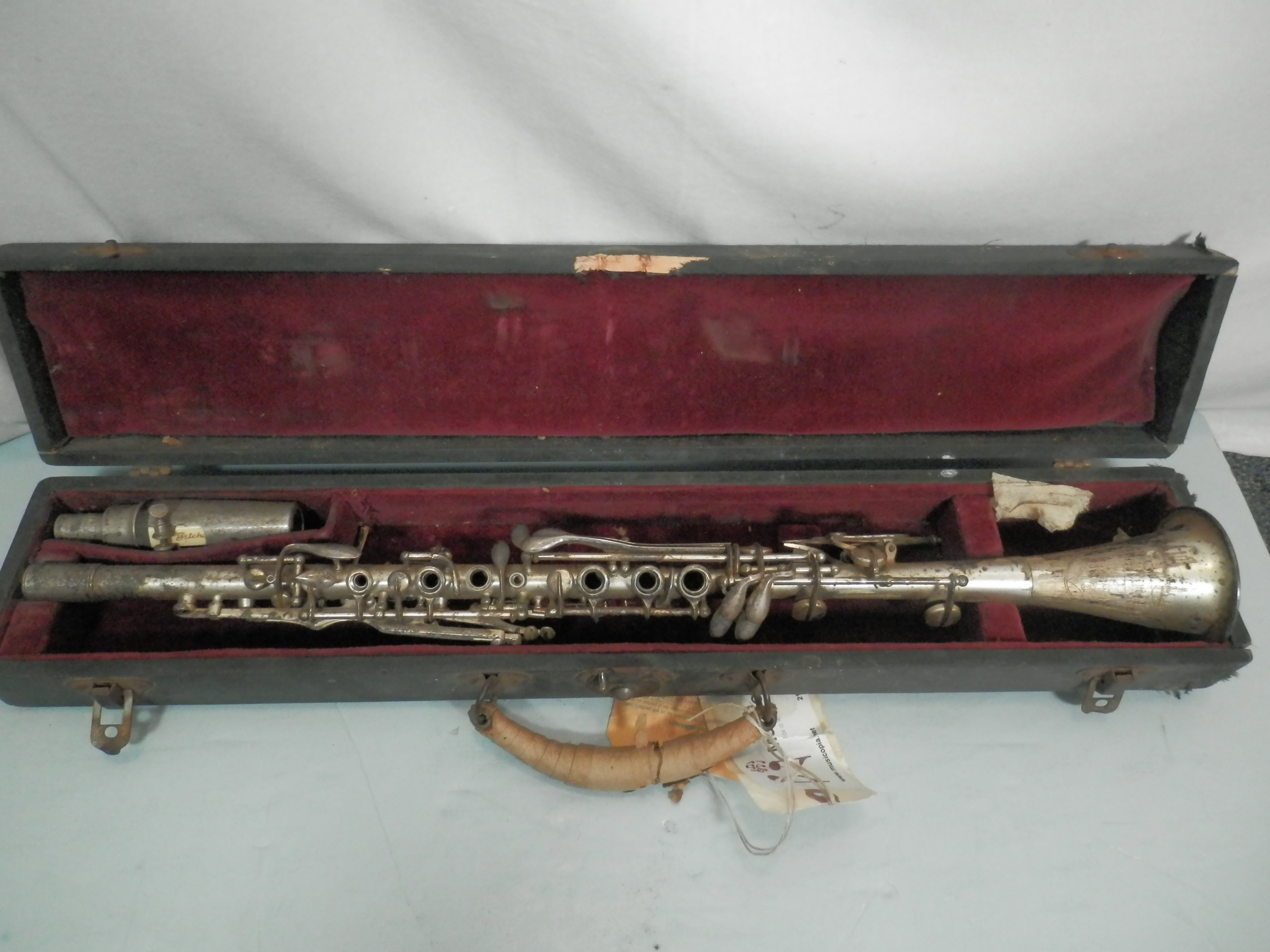 Cavalier Metal Clarinet with case + mouthpiece vintage AS-IS For