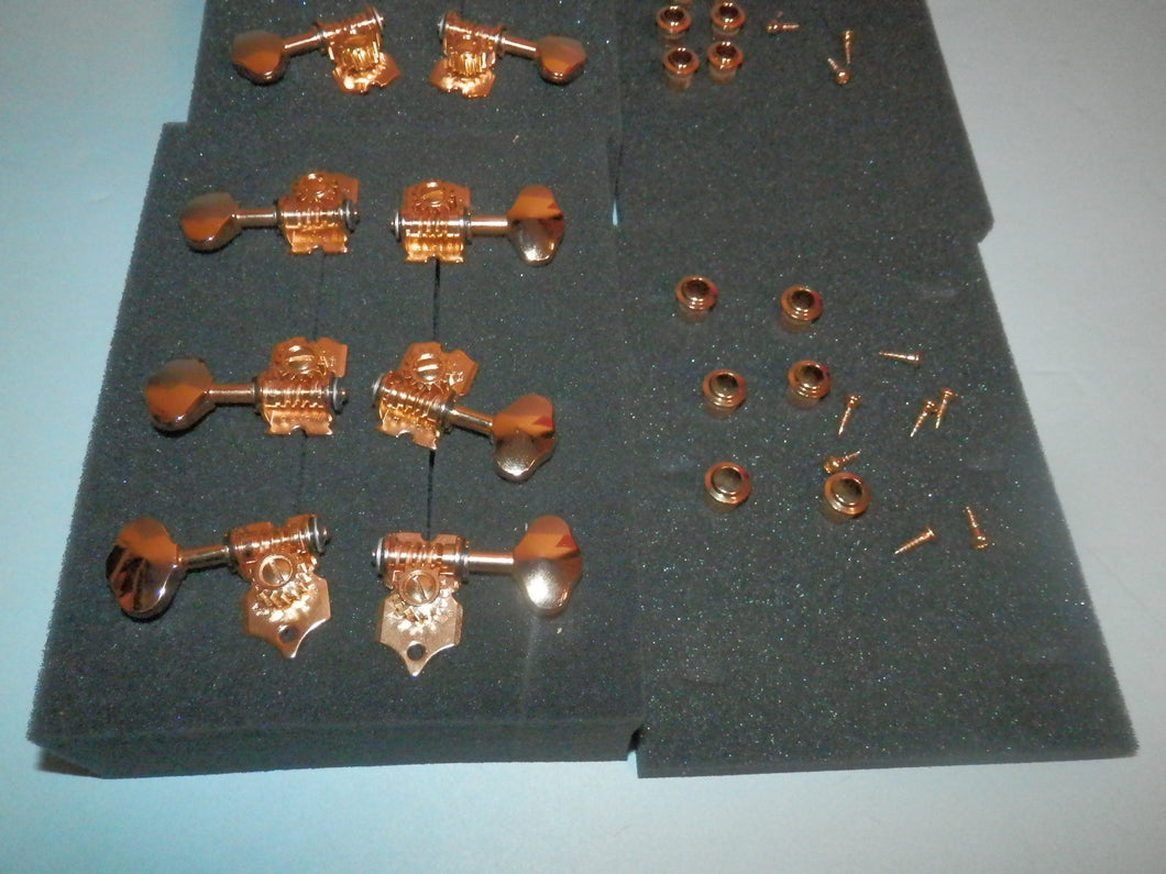 Gotoh SE701 Open Gear Gold Machine 12-String Set used with screws + busings