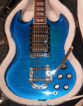 Load image into Gallery viewer, Gibson SG Deluxe Cobalt Blue Fade Bigsby Triple Humbucker with case 2013
