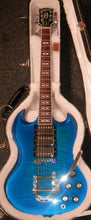 Load image into Gallery viewer, Gibson SG Deluxe Cobalt Blue Fade Bigsby Triple Humbucker with case 2013
