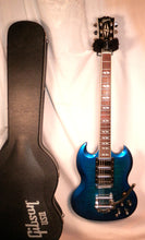Load image into Gallery viewer, Gibson SG Deluxe Cobalt Blue Fade Bigsby Triple Humbucker with case 2013
