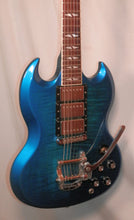 Load image into Gallery viewer, Gibson SG Deluxe Cobalt Blue Fade Bigsby Triple Humbucker with case 2013
