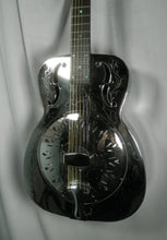 Load image into Gallery viewer, Recording King SO-998-EF Nickel Plated Bell Brass Body Resonator Guitar used
