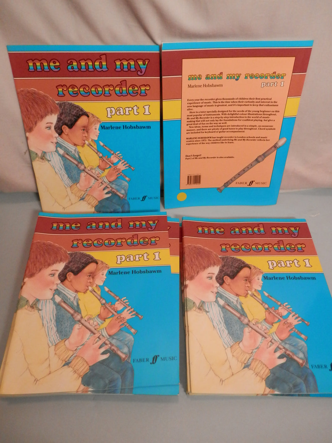 Me & My Recorder Part 1 byMarlene Hobsbawn Faber & Faber Music Lot of 22 Books Recorder Method new old stock