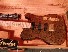 Load image into Gallery viewer, Fender James Burton Signature Telecaster Black Gold Paisley with tweed case used 2002 USA Tele
