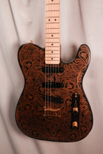 Load image into Gallery viewer, Fender James Burton Signature Telecaster Black Gold Paisley with tweed case used 2002 USA Tele
