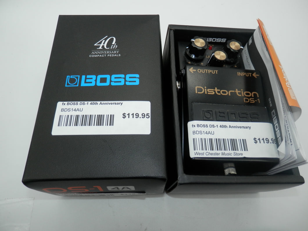 Boss DS-1 4A 40th Anniversary Distortion guitar effect pedal used
