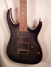 Load image into Gallery viewer, Ibanez RGA42FM Flame Maple Transparent Black / Charcoal electric guitar used
