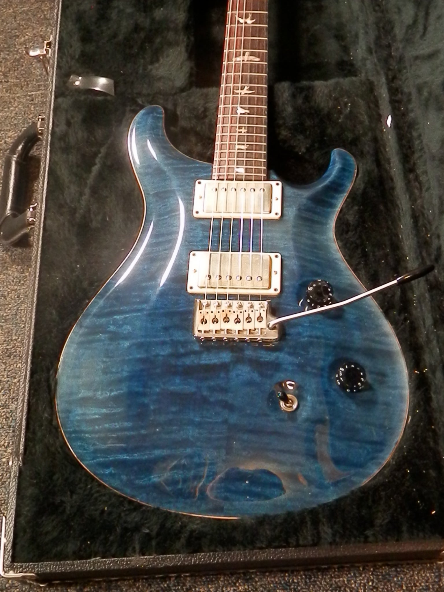 PRS Paul Reed Smith Custom 24 Whale Blue Flame Maple 10-Top electric guitar  with case used 2001