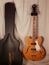 Load image into Gallery viewer, Epiphone Elitist Casino &#39;65 NaturalThinline Hollow Body Electric Guitar with case 2008 used
