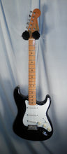 Load image into Gallery viewer, Squier by Fender 50&#39;s Classic Vibe Stratocaster Maple Neck Black Finish used electric guitar Strat
