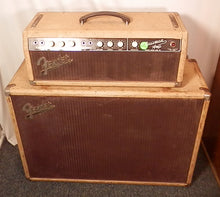 Load image into Gallery viewer, Fender Brownface Bassman Amp Guitar Tube Head and Cabinet vintage used
