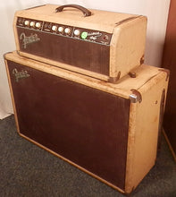 Load image into Gallery viewer, Fender Brownface Bassman Amp Guitar Tube Head and Cabinet vintage used
