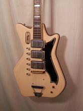 Load image into Gallery viewer, Airline Res-O-Glass Triple Pickup Electric Guitar white used vintage 1960s
