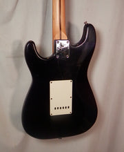 Load image into Gallery viewer, Squier by Fender Affinity Strat Black with Gold Pickguard electric guitar Alnico V Pickups used
