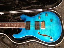 Load image into Gallery viewer, PRS Paul Reed Smith SE Custom 24 Piezo Lake Blue Semi-Hollow Electric Guitar with hardshell case
