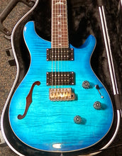 Load image into Gallery viewer, PRS Paul Reed Smith SE Custom 24 Piezo Lake Blue Semi-Hollow Electric Guitar with hardshell case
