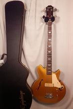 Load image into Gallery viewer, Epiphone Jack Casady Signature Bass Gold Finish Semi-Hollow Electric Bass with case used
