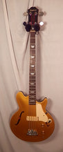 Load image into Gallery viewer, Epiphone Jack Casady Signature Bass Gold Finish Semi-Hollow Electric Bass with case used
