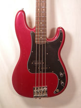 Load image into Gallery viewer, Fender Made in Mexico Nate Mendel Precision Bass Road Worn Candy Apple Red electric bass with gig bag 2023
