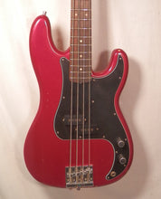 Load image into Gallery viewer, Fender Made in Mexico Nate Mendel Precision Bass Road Worn Candy Apple Red electric bass with gig bag 2023
