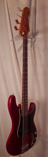 Load image into Gallery viewer, Fender Made in Mexico Nate Mendel Precision Bass Road Worn Candy Apple Red electric bass with gig bag 2023
