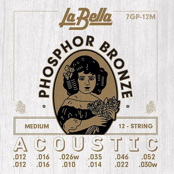 La Bella 7GP-12M Phosphor Bronze 12 String Acoustic Guitar Strings