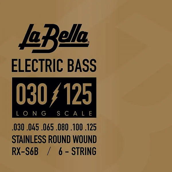La Bella RX-S6C Rx Stainless , Six String Round Wound Bass Set