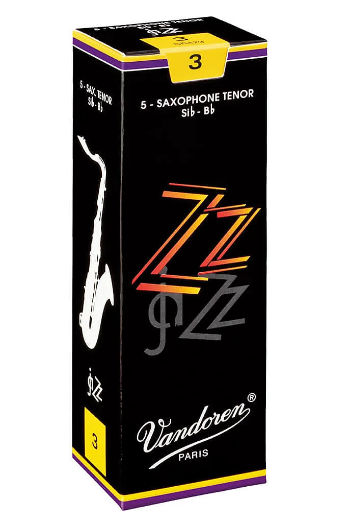 Vandoren SR423 Jazz ZZ Tenor Sax Reeds - Strength 3 (Box of 5)
