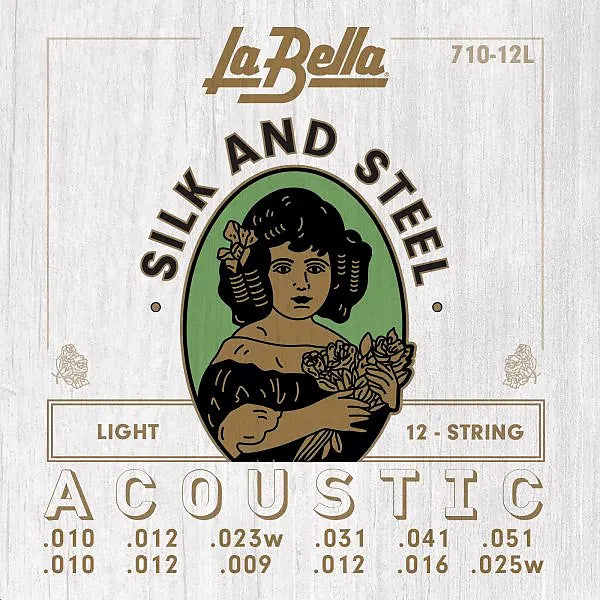 La Bella 710-12L 12-String Silk & Steel Acoustic Guitar Strings