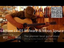 Load and play video in Gallery viewer, Larrivee LV-03 Bhilwara w/ Moon Spruce &amp; Stage Pro Element Venetian Cutaway Acoustic Electric Satin Natural Finish with case New
