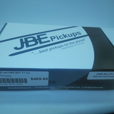 Joe Barden Engineering (JBE Pickups) HSS (Two-Tone Humbucker Bridge) strat pickup set HSS Set TT Ivory