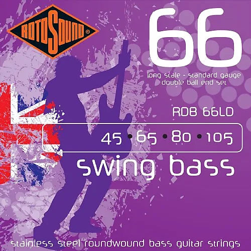 Rotosound RBD66LD Long Scale SWING BASS 66 DOUBLE BALL END STANDARD | 45-105
