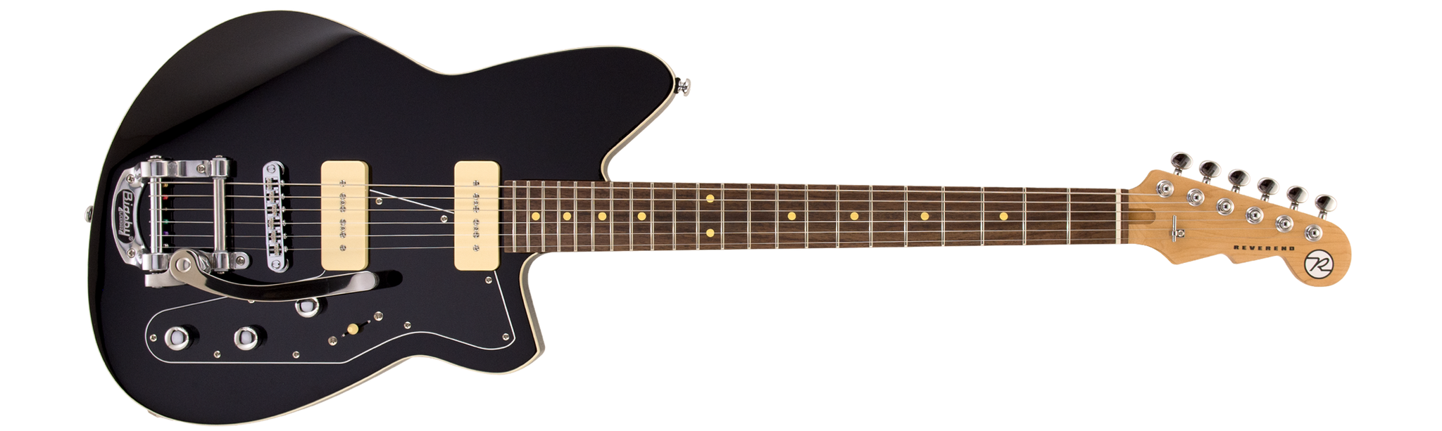 Reverend Jetstream 290 w/ Bigsby Midnight Black Electric Guitar