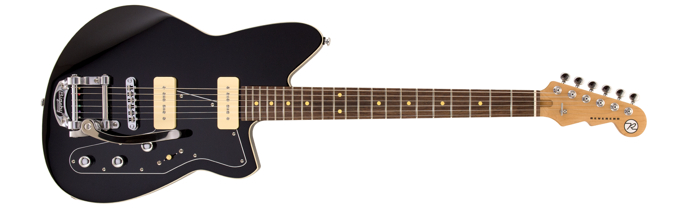 Reverend Jetstream 290 w/ Bigsby Midnight Black Electric Guitar